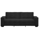vidaXL 3-miestna pohovka, čierna 220x78x84 cm, zamat – Obrázok 4