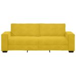 vidaXL 3-miestna pohovka, žltá 220x78x84 cm, zamat – Obrázok 4