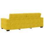 vidaXL 3-miestna pohovka, žltá 220x78x84 cm, zamat – Obrázok 6