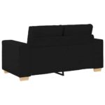 vidaXL Dvojpohovka, čierna 160x77x82 cm, látka – Obrázok 6