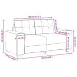 vidaXL Dvojpohovka hnedá 160x77x82 cm látková – Obrázok 9