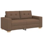 vidaXL Dvojpohovka hnedá 180x77x82 cm látková – Obrázok 2