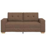vidaXL Dvojpohovka hnedá 180x77x82 cm látková – Obrázok 4