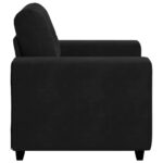 vidaXL Rozkladacia pohovka, čierna 100x78x80 cm, zamat – Obrázok 5