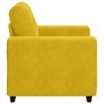 vidaXL Rozkladacia pohovka, kreslo, žltá 100x78x80 cm, zamat – Obrázok 5