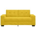 vidaXL Dvojpohovka žltá 180x77x82 cm zamatová – Obrázok 4