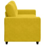 vidaXL Dvojpohovka žltá 180x77x82 cm zamatová – Obrázok 5