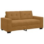 vidaXL Dvojpohovka hnedá 180x77x82 cm zamatová – Obrázok 2