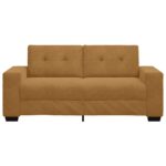 vidaXL Dvojpohovka hnedá 180x77x82 cm zamatová – Obrázok 4