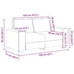 vidaXL 2-miestna pohovka, tmavozelená 160x77x82 cm, látka – Obrázok 9