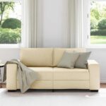 vidaXL 2-miestna pohovka krémová 180x77x82 cm látková – Obrázok 3