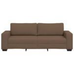 vidaXL 3-miestna pohovka hnedá 220x77x82 cm látková – Obrázok 4
