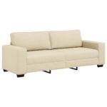 vidaXL 3-miestna pohovka krémová 220x77x82 cm látková – Obrázok 2