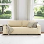 vidaXL 3-miestna pohovka krémová 220x77x82 cm látková – Obrázok 3
