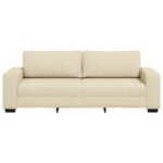 vidaXL 3-miestna pohovka krémová 220x77x82 cm látková – Obrázok 4