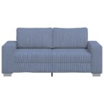 vidaXL Dvojpohovka modrá 180x77x82 cm, manšestrová látka – Obrázok 4