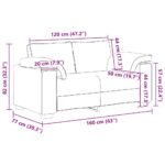 vidaXL Dvojpohovka, tmavozelená 160x77x82 cm, zamat – Obrázok 9