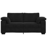 vidaXL Dvojpohovka, čierna 180x77x82 cm, zamat – Obrázok 4