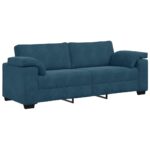 vidaXL 3-miestna pohovka modrá 220x77x82 cm zamatová – Obrázok 2