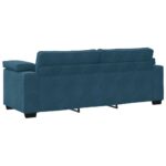 vidaXL 3-miestna pohovka modrá 220x77x82 cm zamatová – Obrázok 6