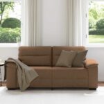 vidaXL 2-miestna pohovka hnedá 180x81x84 cm látková – Obrázok 3