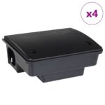 vidaXL Pasce na myši 4 ks čierne 23x19x9,5 cm – Obrázok 2