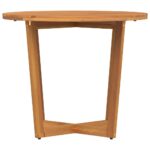 vidaXL Okrúhly záhradný jedálenský stôl Ø90x75 cm, masívne drevo, akácia – Obrázok 5