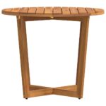 vidaXL Okrúhly záhradný jedálenský stôl Ø90x75 cm, masívne drevo, akácia – Obrázok 6