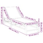 vidaXL Záhradné ležadlo s vankúšmi 55x199x30 cm bambusové – Obrázok 10