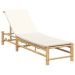 vidaXL Záhradné ležadlo s vankúšmi 55x199x30 cm bambusové – Obrázok 2