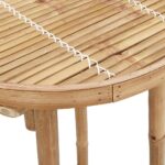 vidaXL Okrúhly vonkajší barový stôl Ø55x100 cm bambusový – Obrázok 9