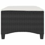 vidaXL Záhradné stoličky s vankúšmi 2 ks, čierne 55x55x36 cm, polyratan – Obrázok 4