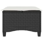 vidaXL Záhradné stoličky s vankúšmi 2 ks, čierne 55x55x36 cm, polyratan – Obrázok 5