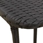 vidaXL Skladací záhradný stôl čierny 90x51x75 cm polyratan – Obrázok 8