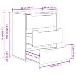 vidaXL Komoda „VISNES“ biela 60x40x73 cm, drevo – Obrázok 12