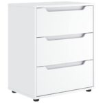 vidaXL Komoda „VISNES“ biela 60x40x73 cm, drevo – Obrázok 2