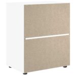 vidaXL Komoda „VISNES“ biela 60x40x73 cm, drevo – Obrázok 8