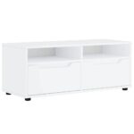 vidaXL TV skrinka „VISNES“ biela 100x40x38 cm, drevo – Obrázok 2