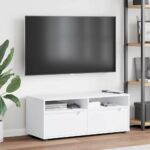 vidaXL TV skrinka „VISNES“ biela 100x40x38 cm, drevo – Obrázok 4