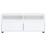vidaXL TV skrinka „VISNES“ biela 100x40x38 cm, drevo – Obrázok 5