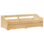 vidaXL Denná posteľ s výsuvným lôžkom bez matraca IRUN 90x200 cm – Obrázok 5