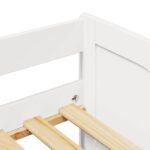 vidaXL Denná posteľ s výsuvným lôžkom bez matraca IRUN biela 90x200 cm – Obrázok 11