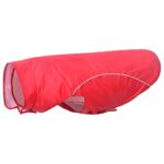 vidaXL Pláštenka pre psa s reflexnými prúžkami, polyesterová, červená, 3XL – Obrázok 2