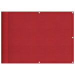 vidaXL Zástena na balkón červená 75x800 cm 100 % polyester Oxford – Obrázok 2