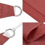 vidaXL Slnečná plachta, terakotová, 2x2x2 m, 100 % polyester, oxford – Obrázok 6