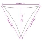 vidaXL Slnečná plachta, béžová 2x2x2 m, 100 % polyester, oxford – Obrázok 10