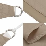 vidaXL Slnečná plachta, béžová 2x2x2 m, 100 % polyester, oxford – Obrázok 6