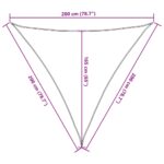 vidaXL Slnečná plachta červená 2x2x2 m 100 % polyester oxford – Obrázok 10