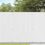 vidaXL Záhradný plot obojstranný biely 1,8x5 m PVC – Obrázok 3