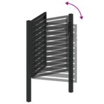 vidaXL Záhradná bránka uzamykateľná čierna 100x100 cm hliníková – Obrázok 8